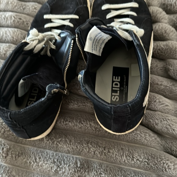 Golden goose Men's Slide in navy blue denim with star and white flash - Picture 5 of 5